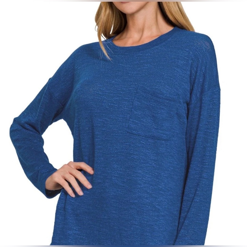 Zenana Slub Hacci Long Sleeve